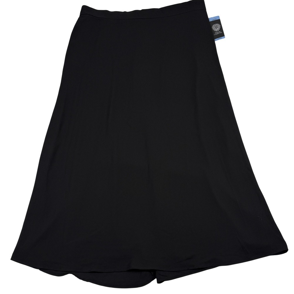 Vince Camuto Skirt Large Flowy Midi A-Line Pull On Minimalist Classic Neutral